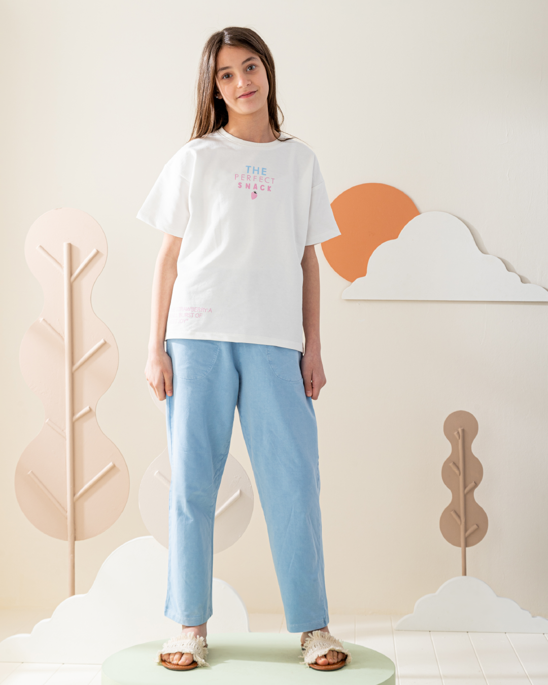 Strawberry Bites Half Sleeve Pajamas summer melton