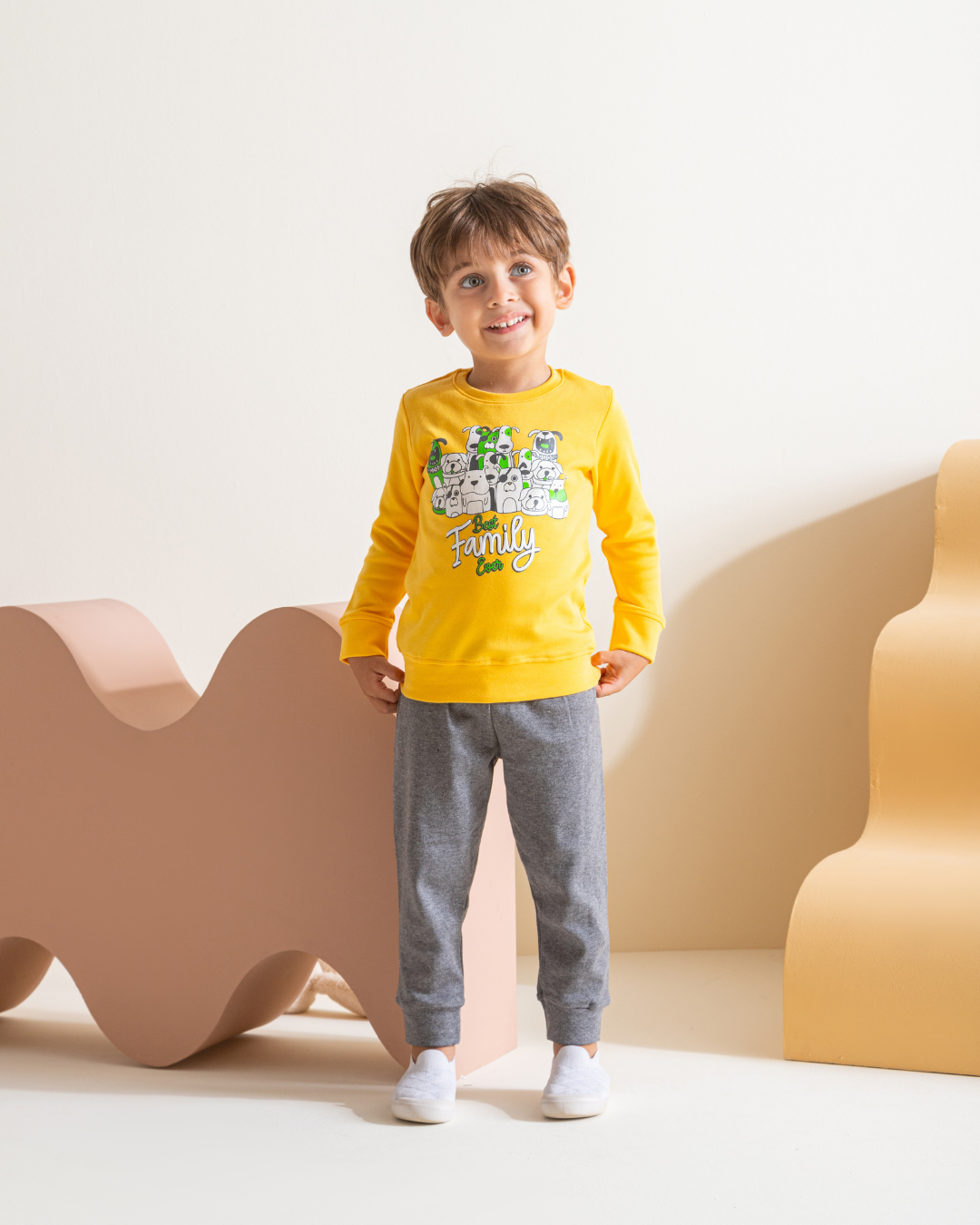 Best Family بيجامه اولادي طقم طباعة  انترلوك