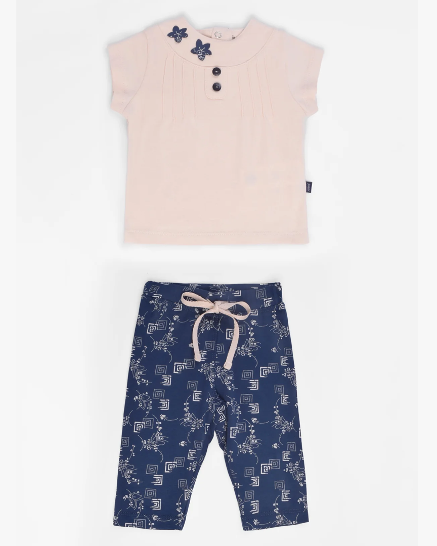 Free Soul بيجامه بناتي تيشرت وبنطلون مطبوع