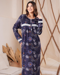 Women's nightgown, nightgown, lace, mauve rose