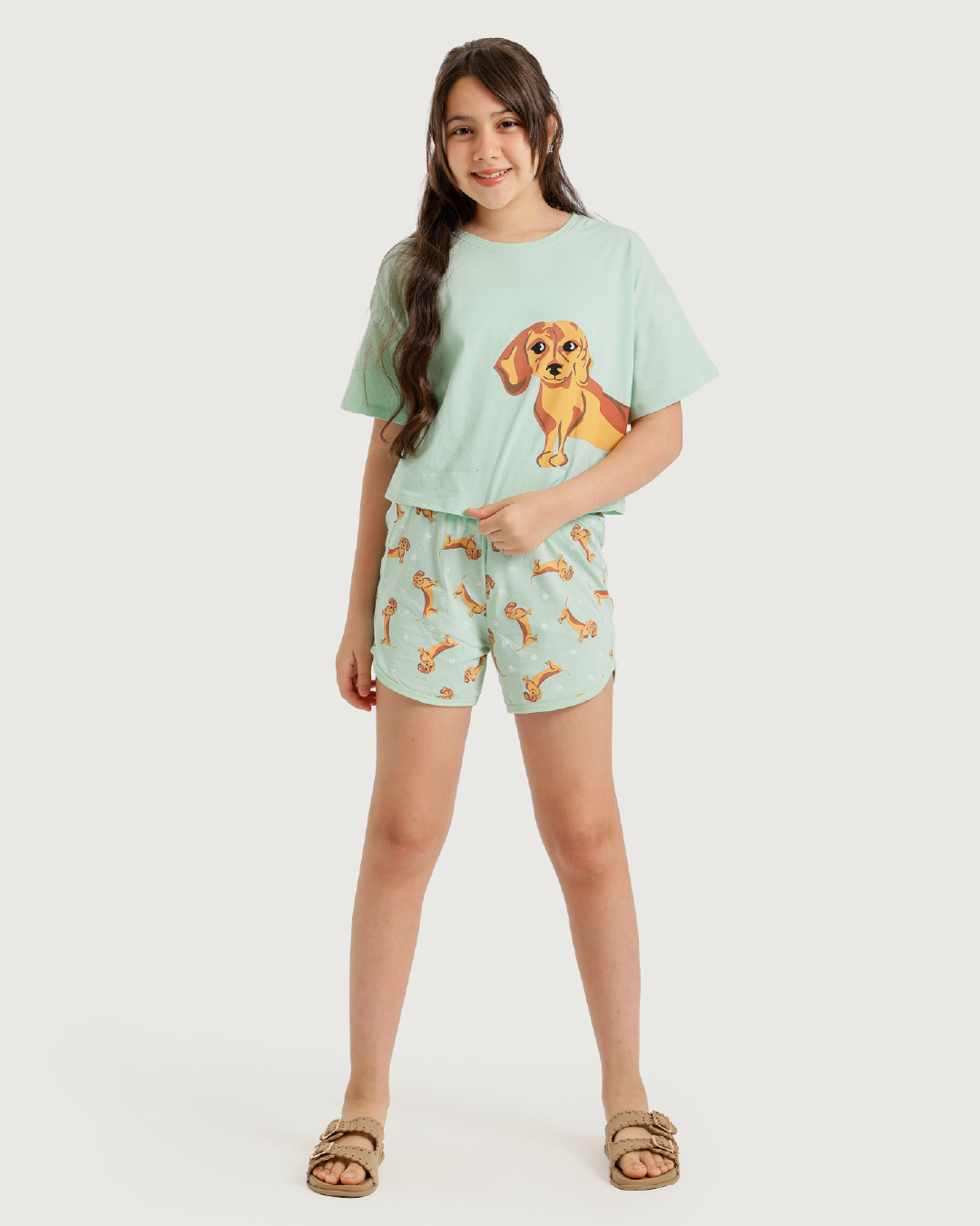 Bobby Spanish Girls' Oversized Pajamas and Hot Shorts