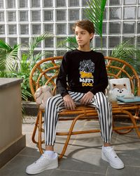 Daffy Duck بيجامة اولادي قطن كم طويل *بنطلون سمر ميلتون سترايب