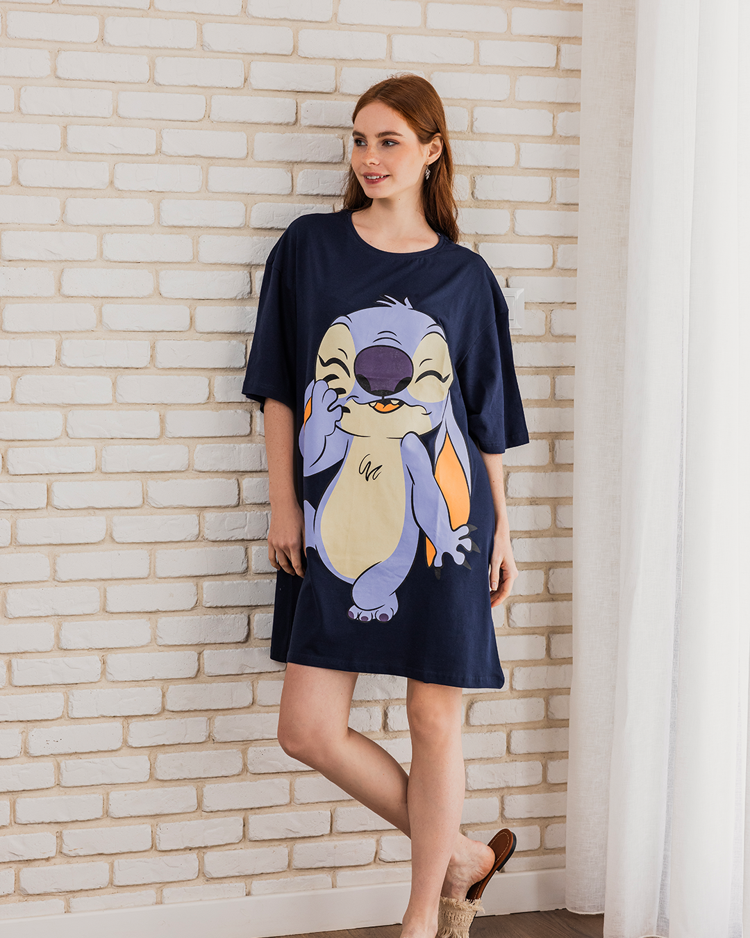 stitch Women's night shirt with short sleeves