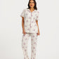 Women's Short Sleeve Pajama Set with Pants