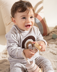 Elastin Soft Velvet Newborn boys pajama Bohoo Rainbow