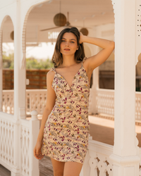 Ruffel Nightshirt قميص نوم حريمي قصير بحمالة فسكوز مطبوع