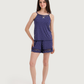Women's Cotton Strap Shorts Pajamas with Print