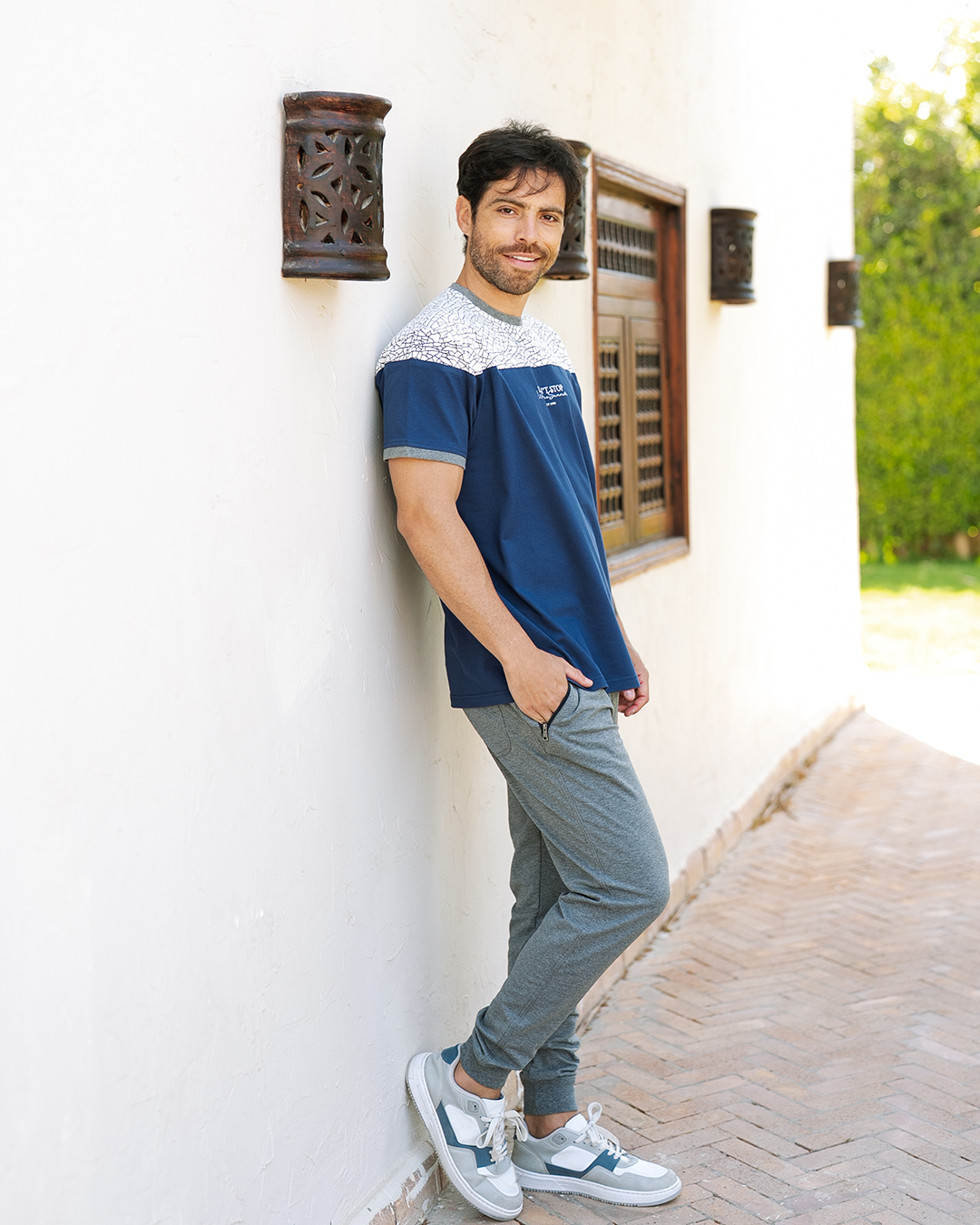 Don't stop بيجاما رجالي نص كم و بنطلون