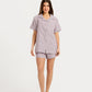 Women's pajama with short sleeves with shorts