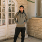 MY VILLAGE Men's hooded pajamas with pockets and chest print