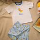 Baby outfit with space dinosaurs