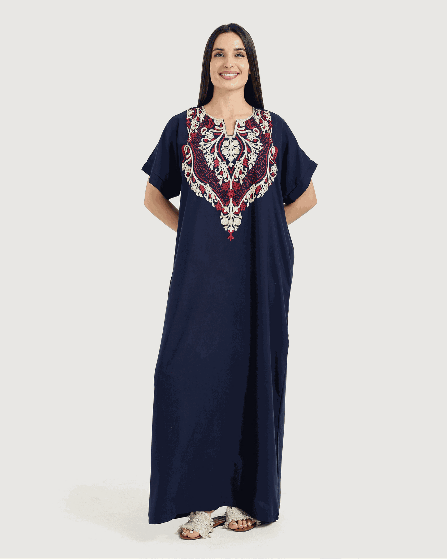 Half-Sleeve Embroidered Dacron Shirt 6