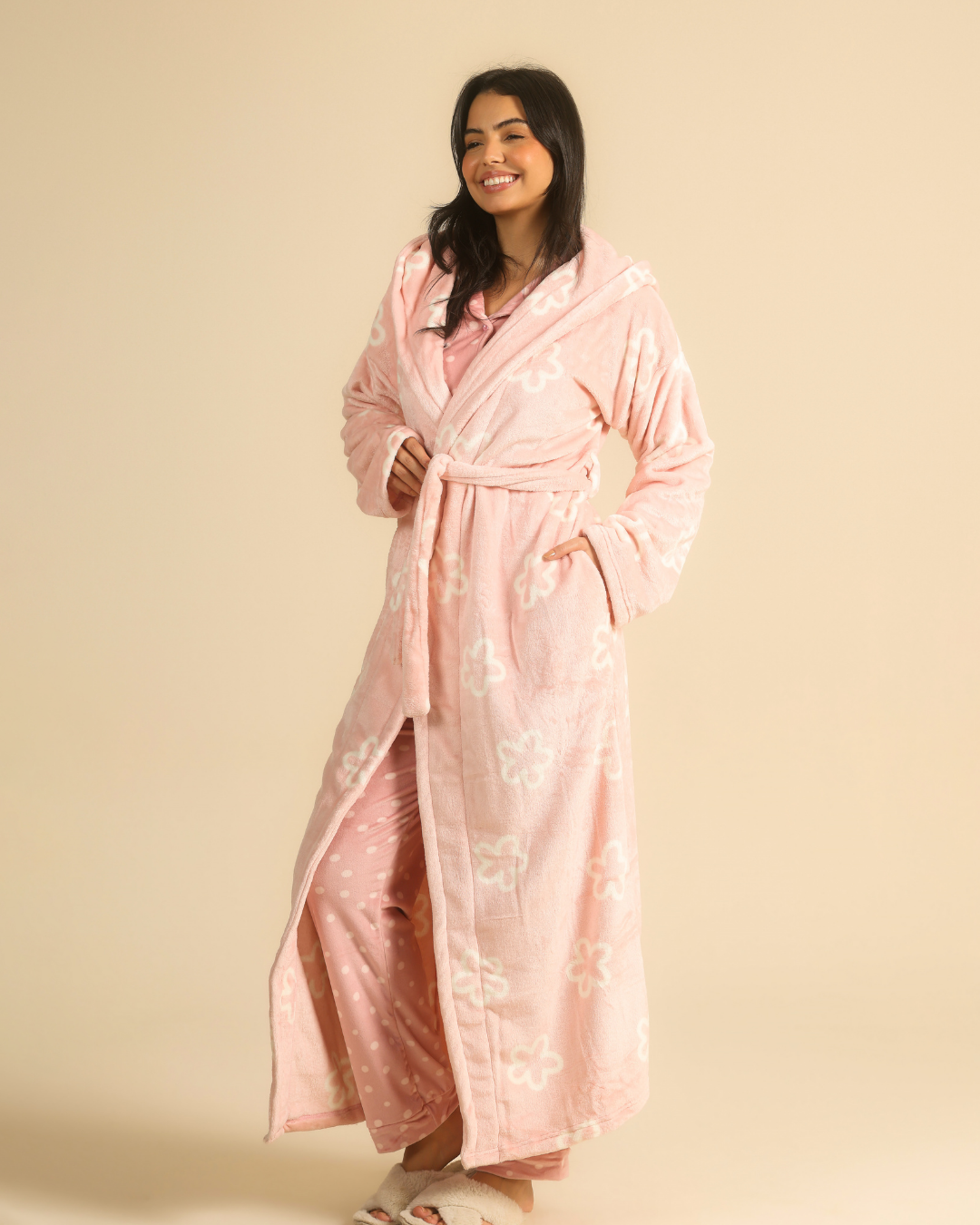 Rose blossom women robe