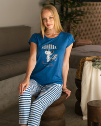 Happiens is summer بيجاما حريمي نص كم وبنطلون