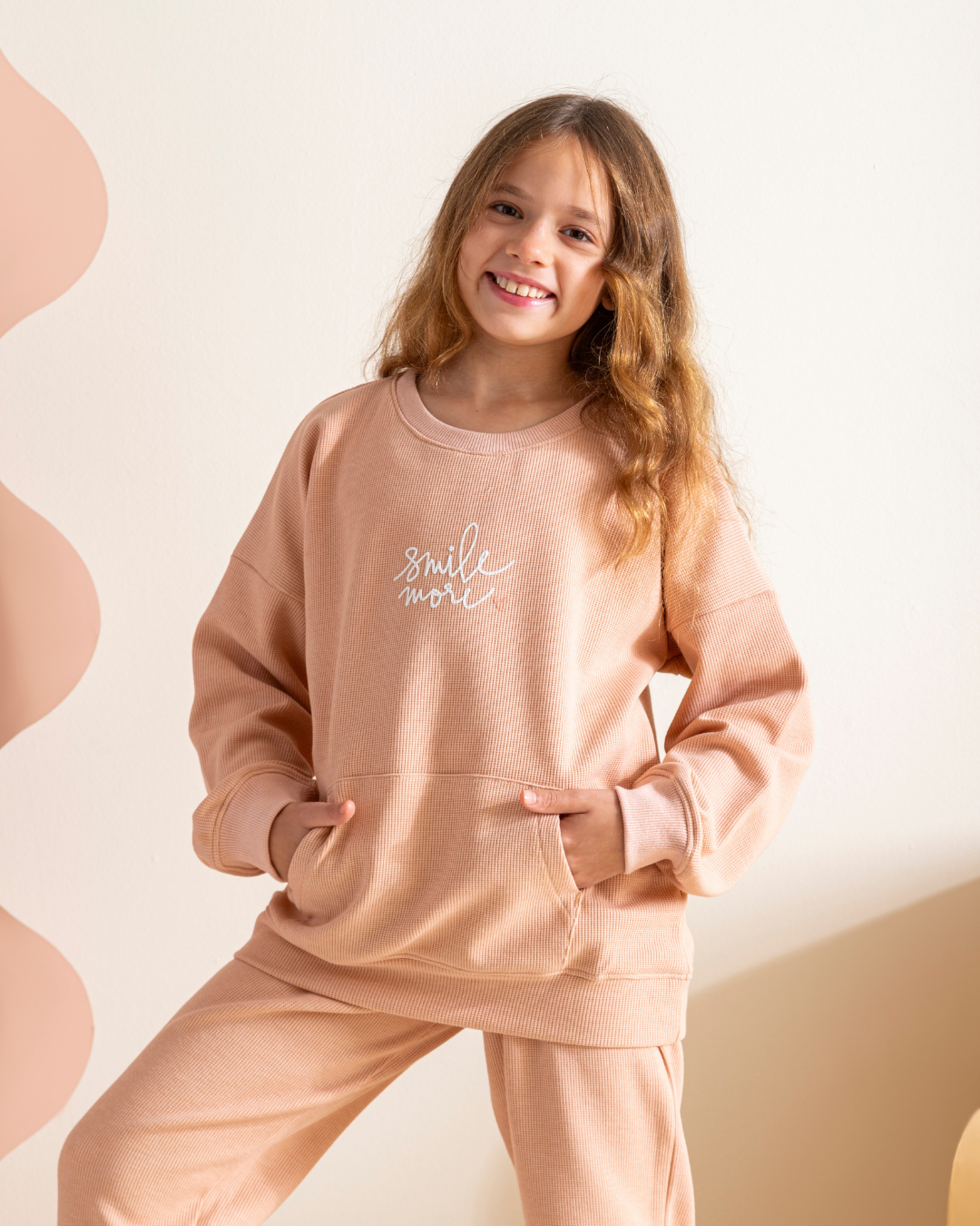 Smile More بيجاما بناتي خامة كالوافل
