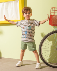 Boys Essentials بيجامه اولادي مقلم وسط