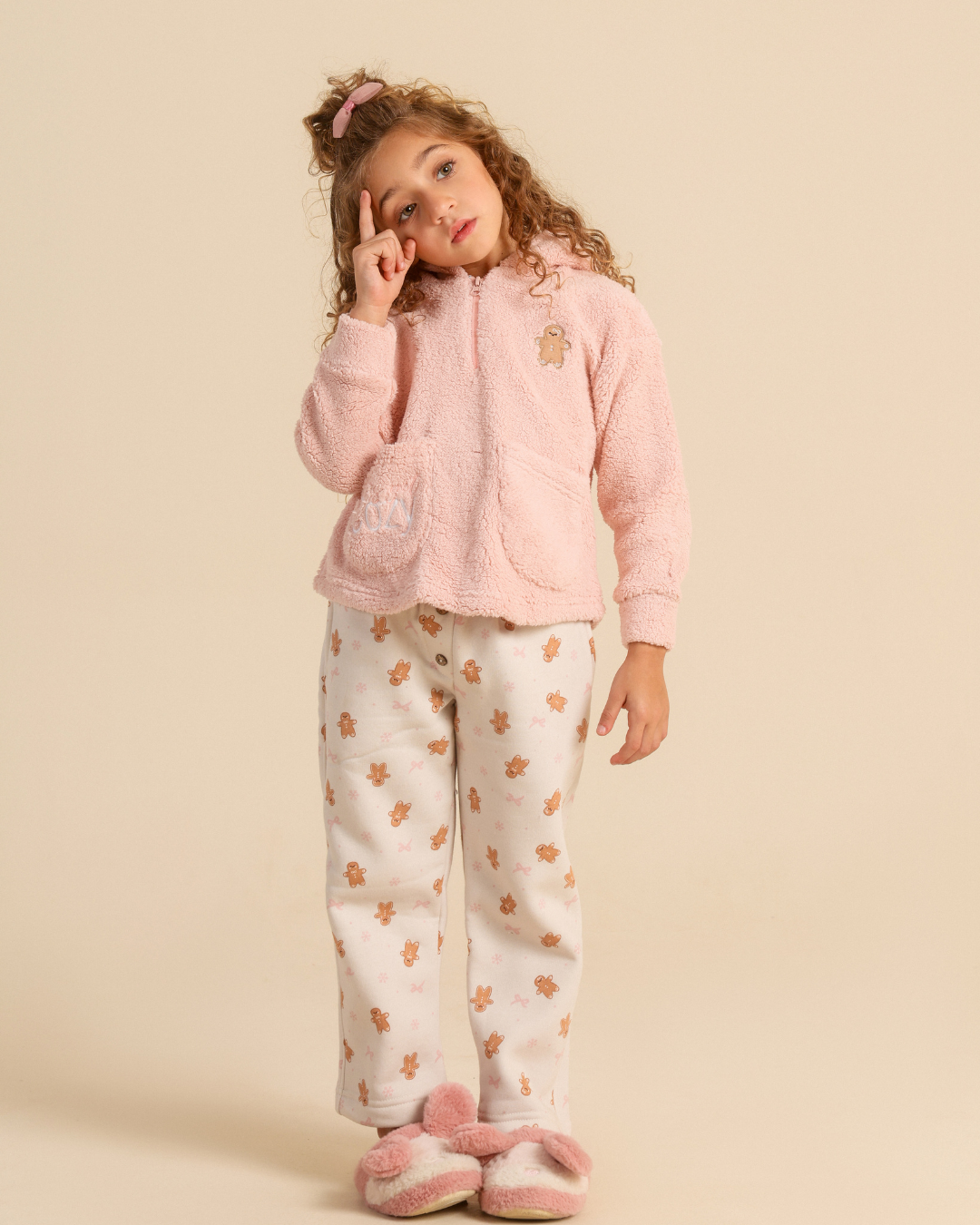 Cute Gingerbread Kids girls Pajama