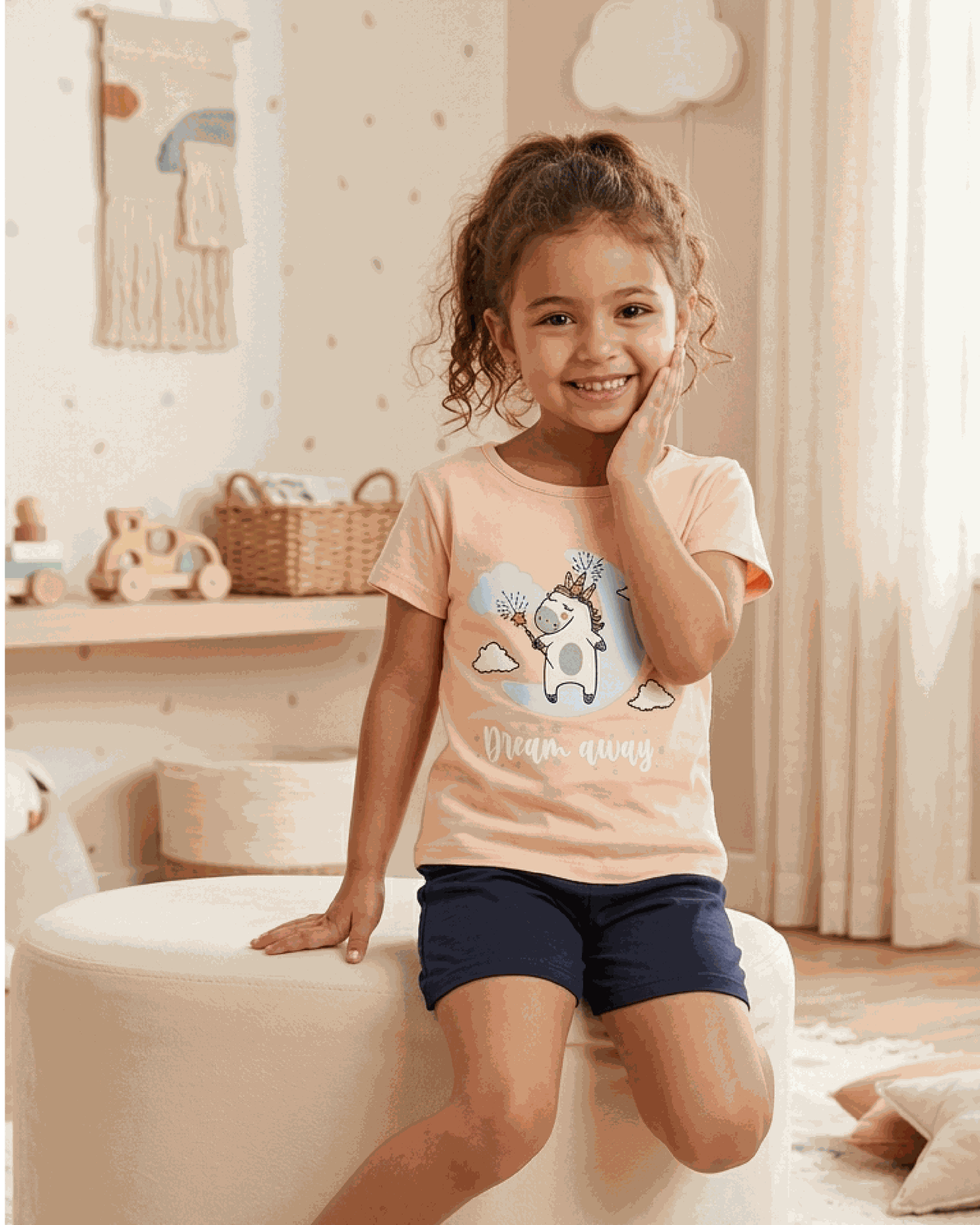 Kids Girls Pajamas Fly with Your Imagination