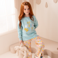 Oh happy day girls' sleeveless pajamas and colorful trousers