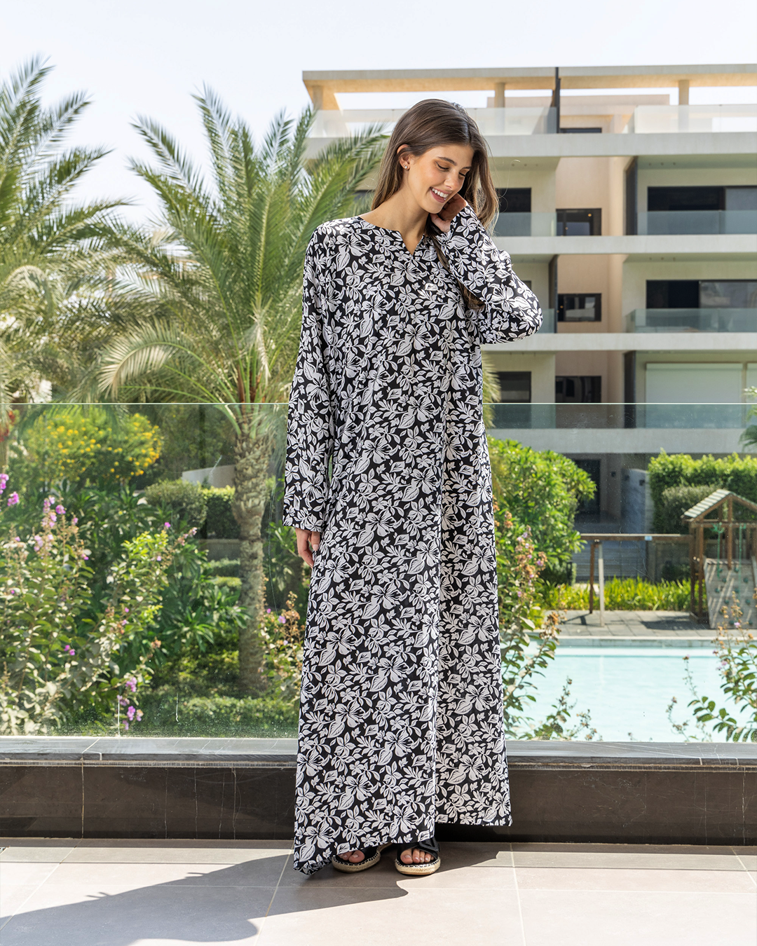 Viscose shirt with floral sleeves 57