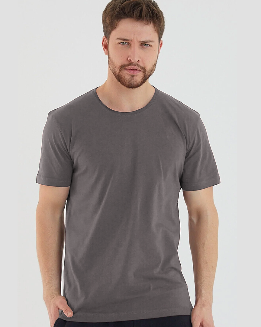 تيشرت رجالي سادة نص كم