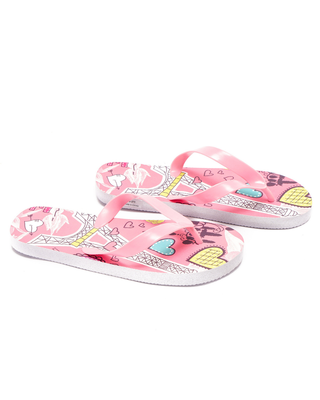 My children's slippers are the heart of the Eiffel Tower