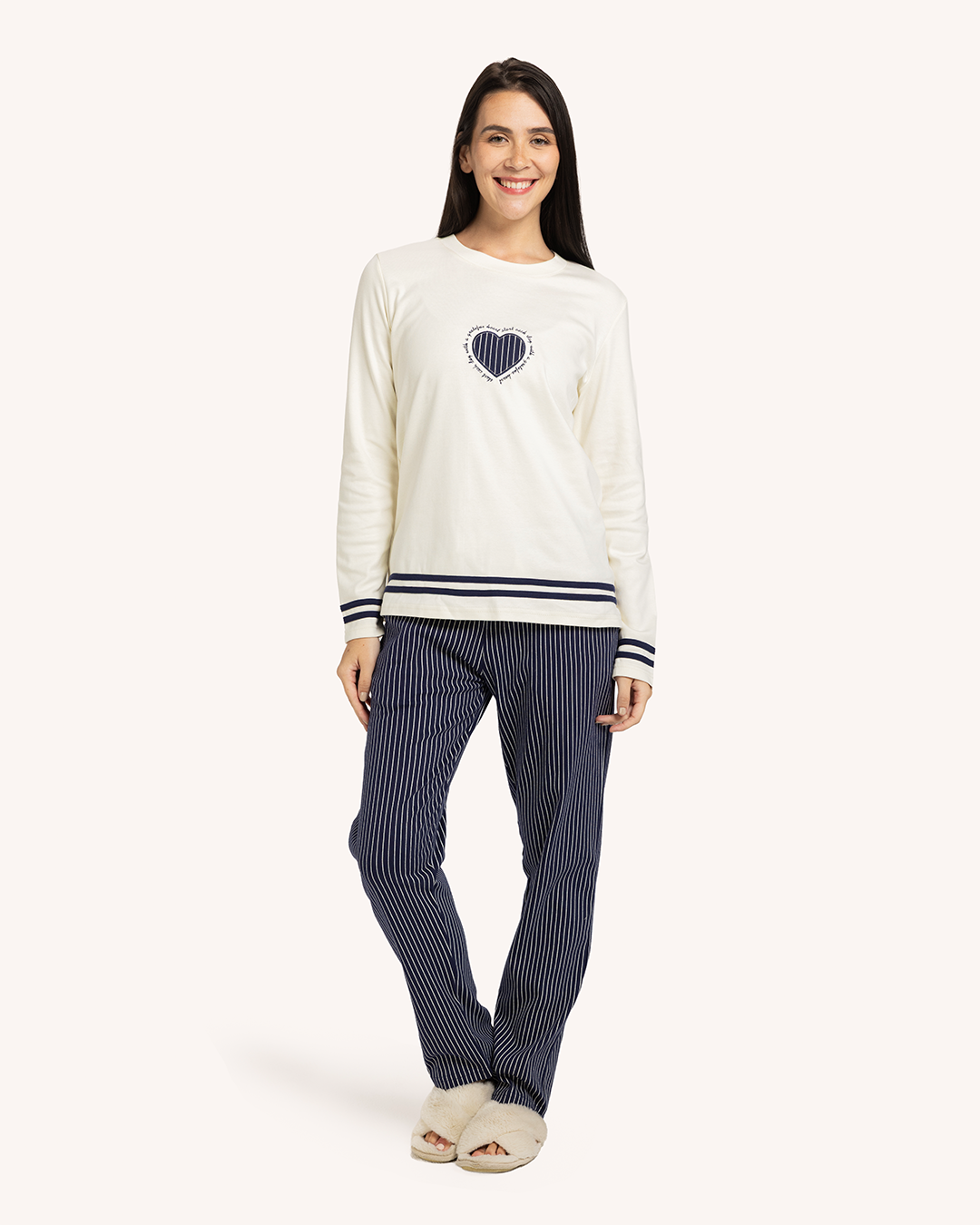 بيجاما حريمى كم بنطلون قلب