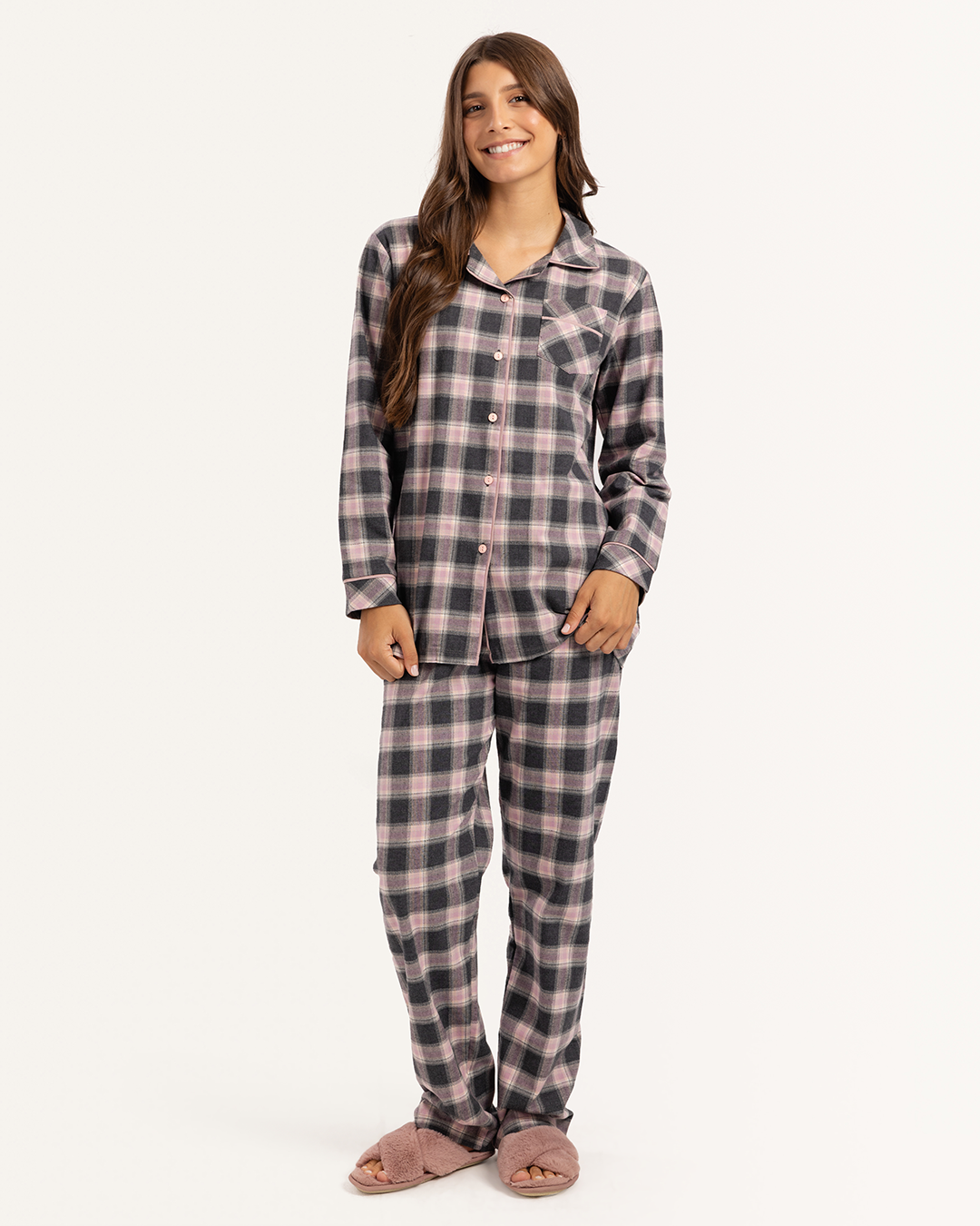 بيجاما كاروه حريمي كلاسيك كستو