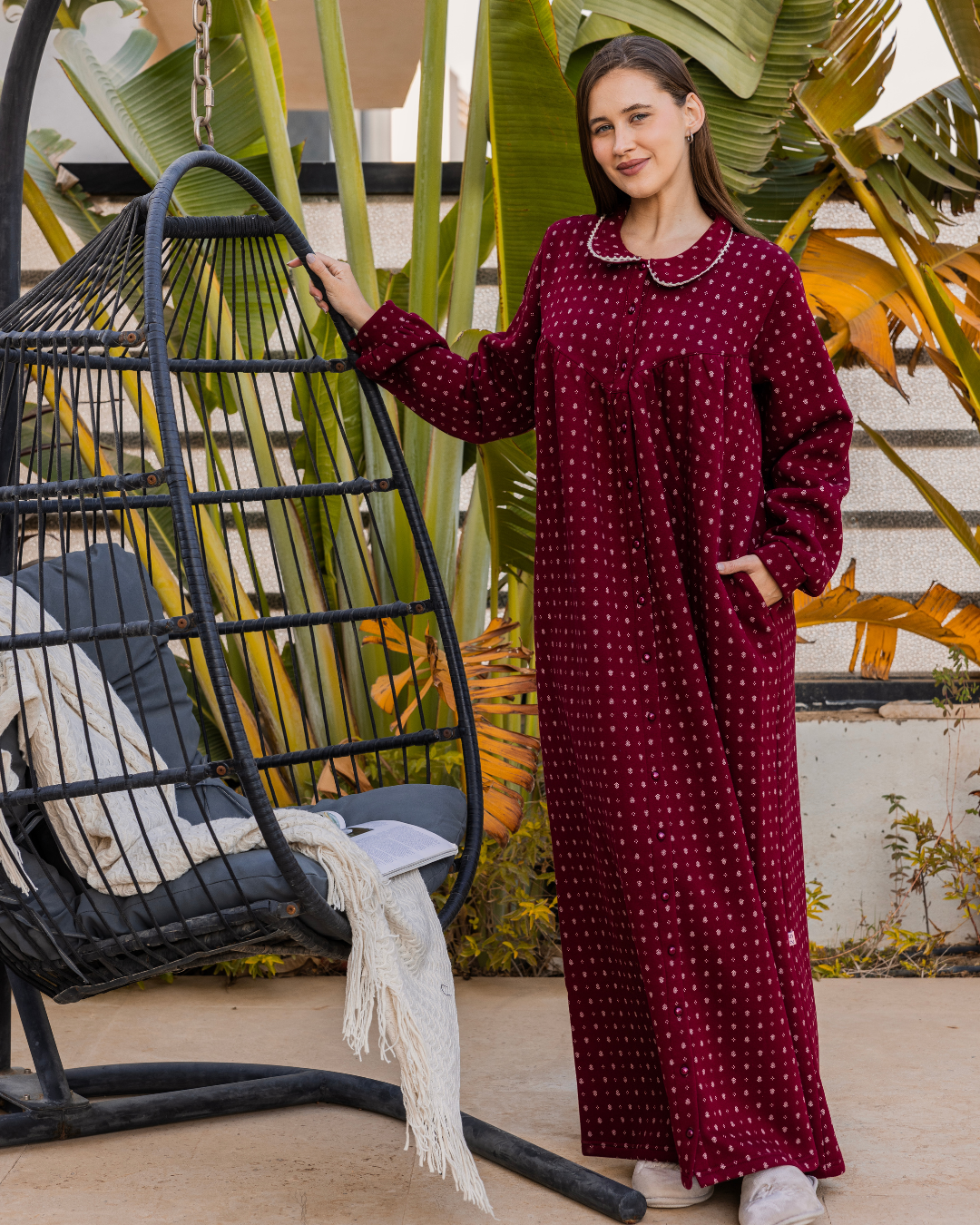 Andalusian pattern جلابية حريمي بزراير