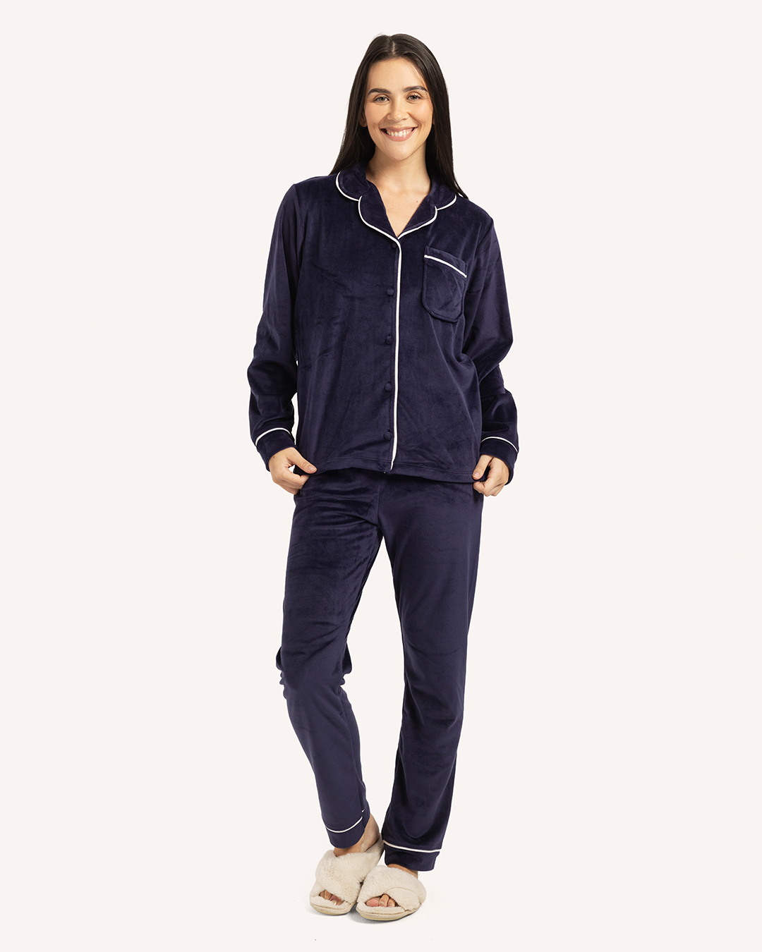 Plain classic women's pajamas