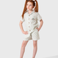 Classic Pajamas with Buttoned Shorts