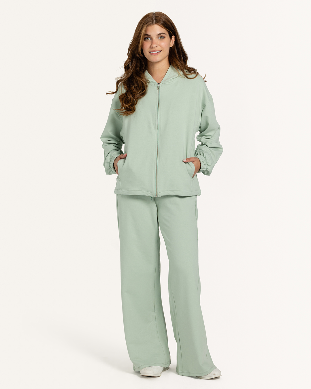 Women tracksuit with a hoodie
