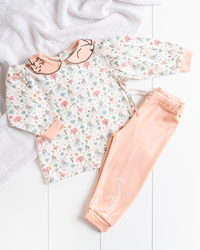 Happy Kitty girls' pajamas, T-shirt + printed pants