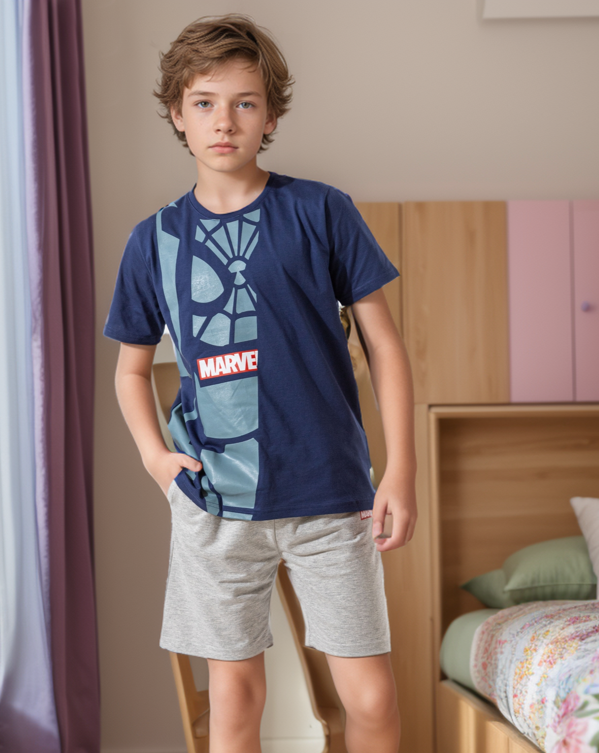 Avengers بيجاما أولادي نُص كُم