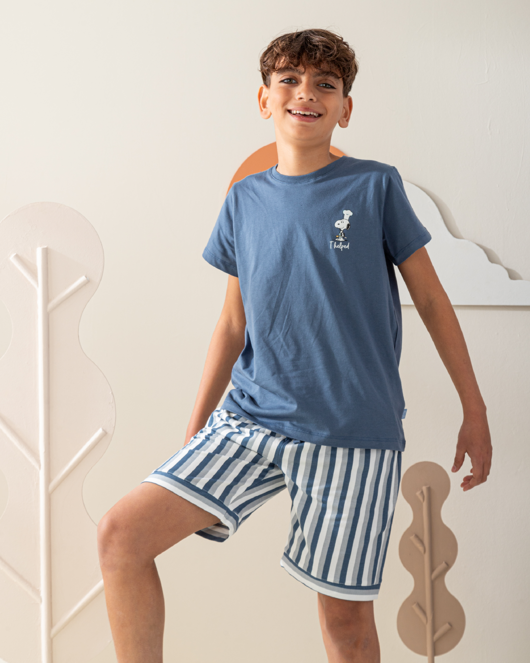 Eid Snoopy Half sleeve pajamas shorts