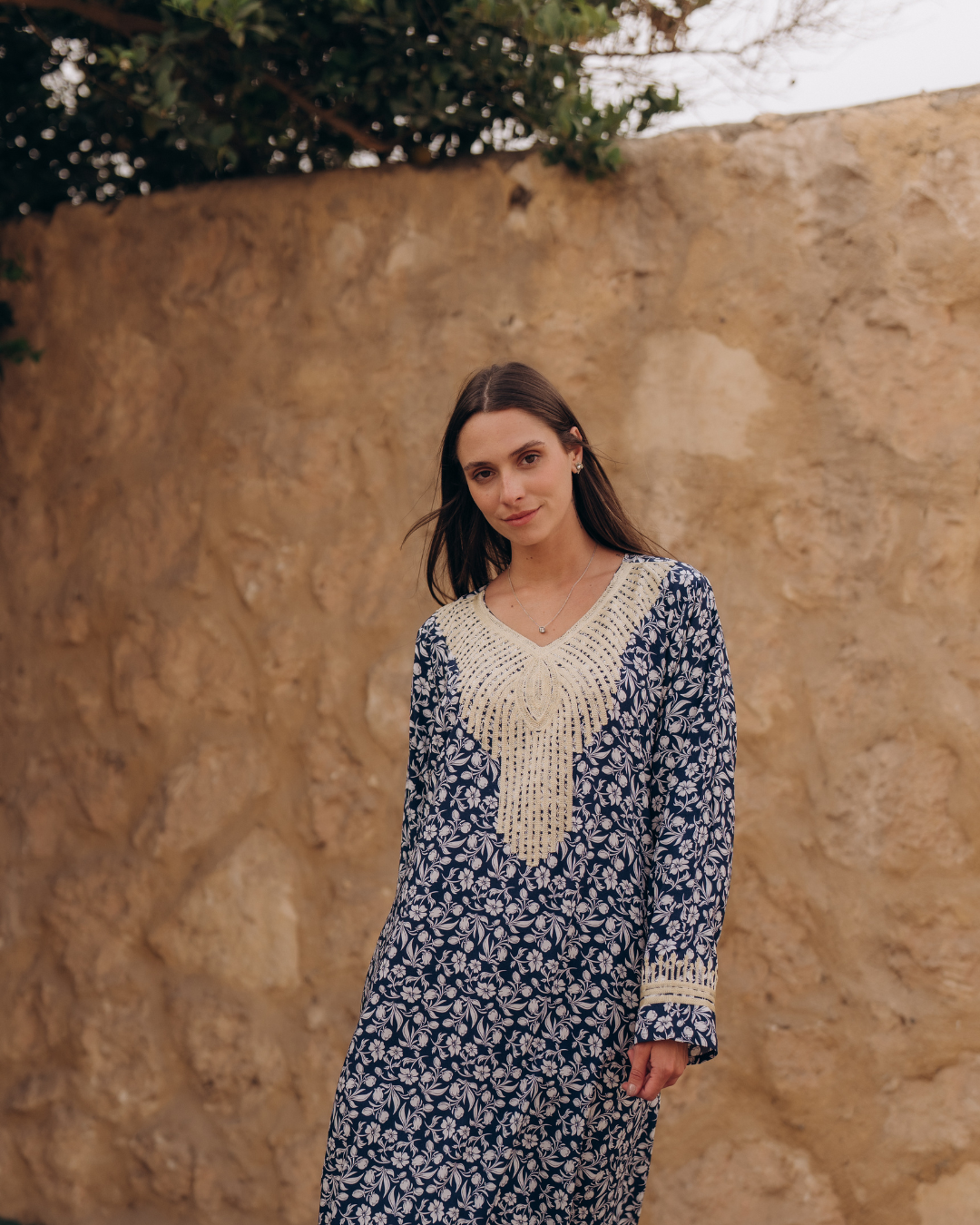 Floral viscose shirt with embroidered sleeves 12