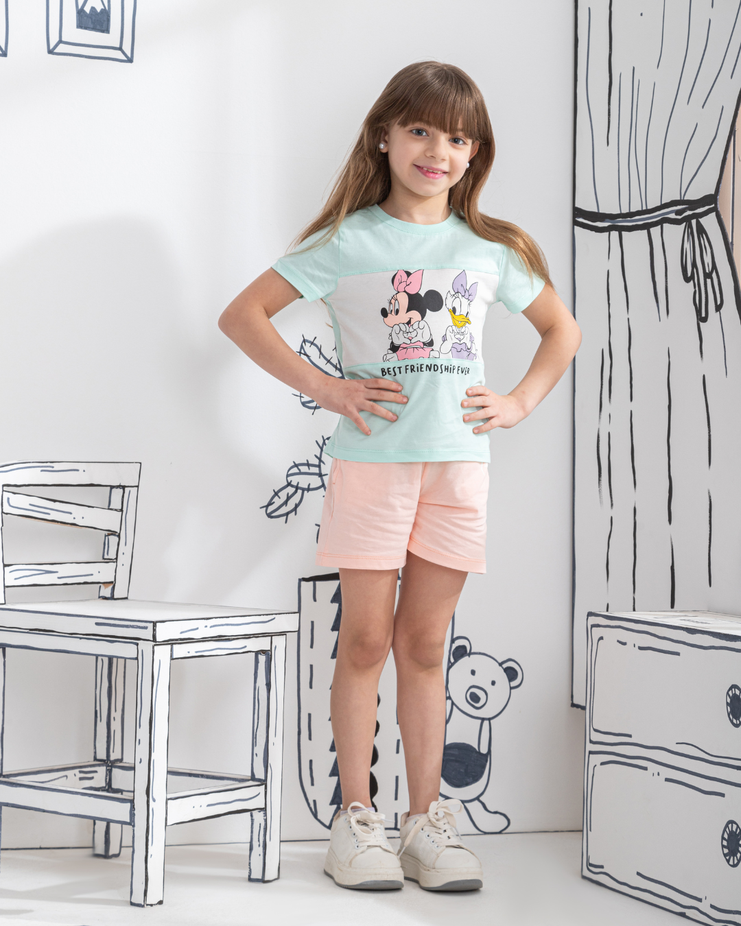 Best Friendship Ever بيجاما بناتي نُص كُم