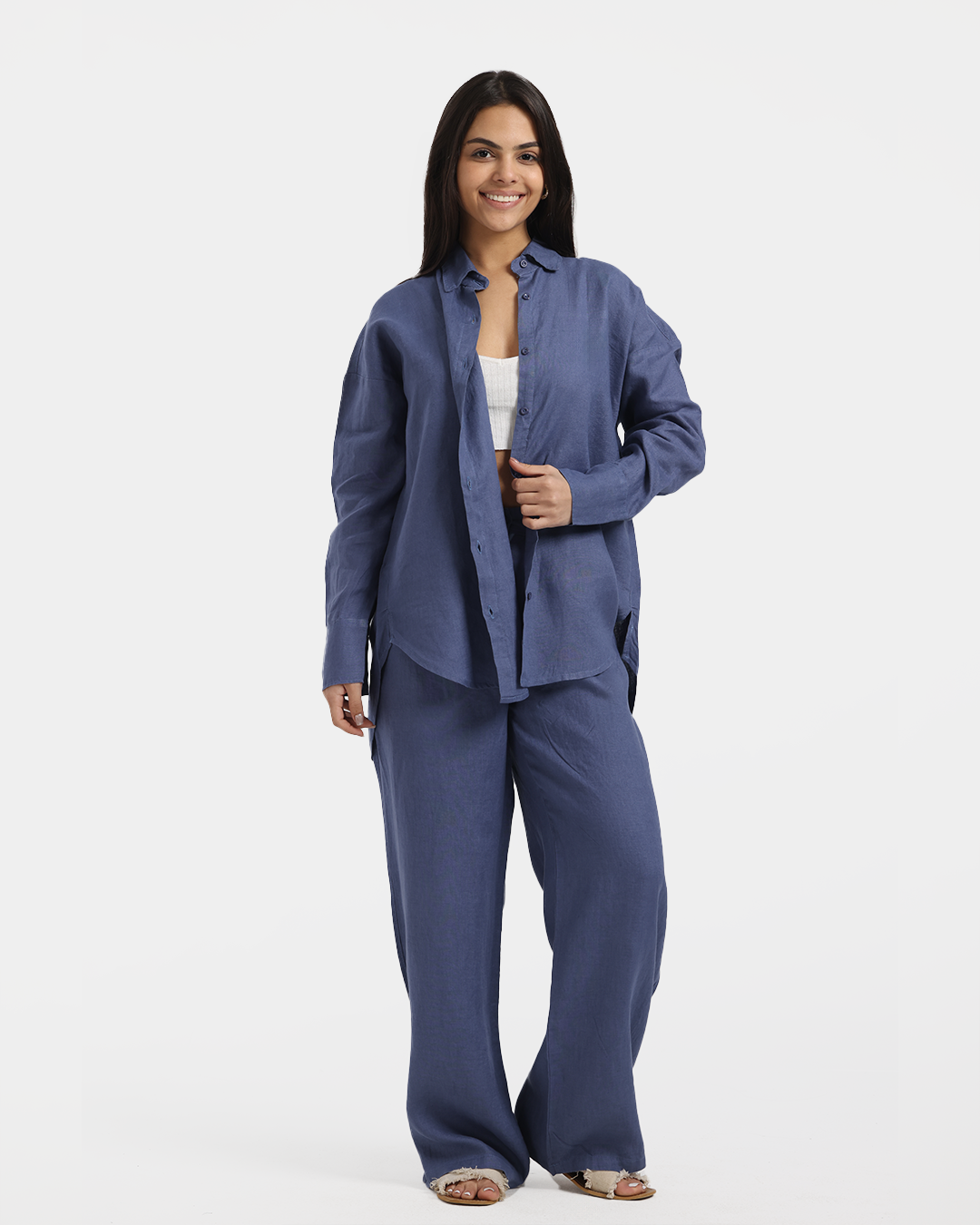 بنطلون حريمي بخامة الكتان