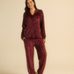 Sweet Flowers Women classic pajama in burgundy