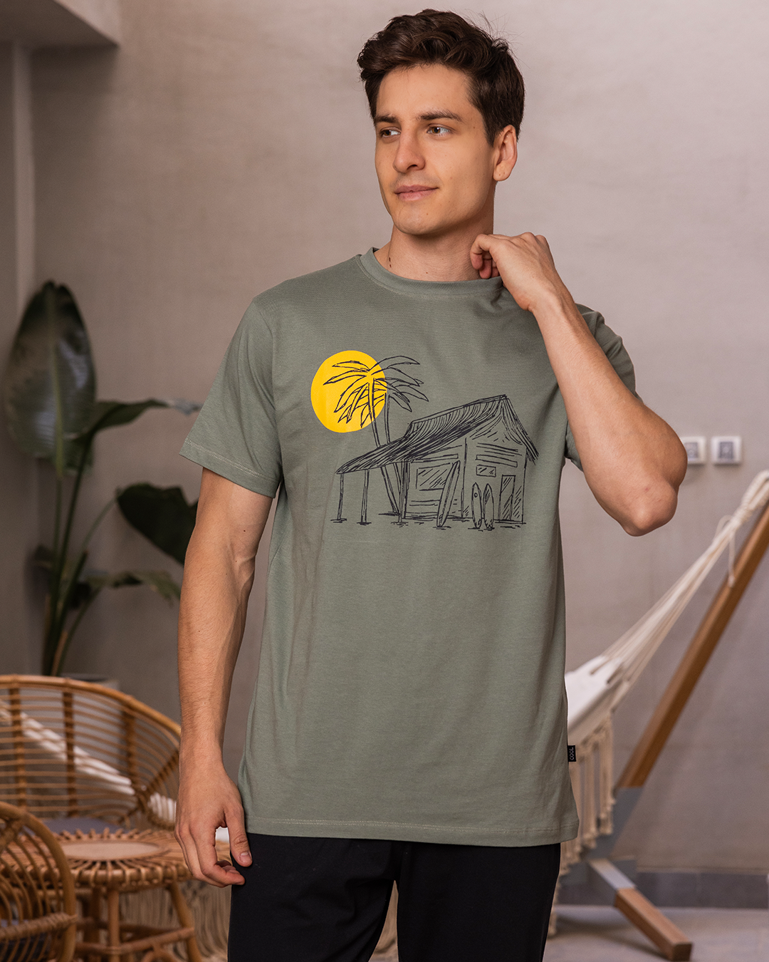 Men's half-sleeve pajamas, home and sun trousers