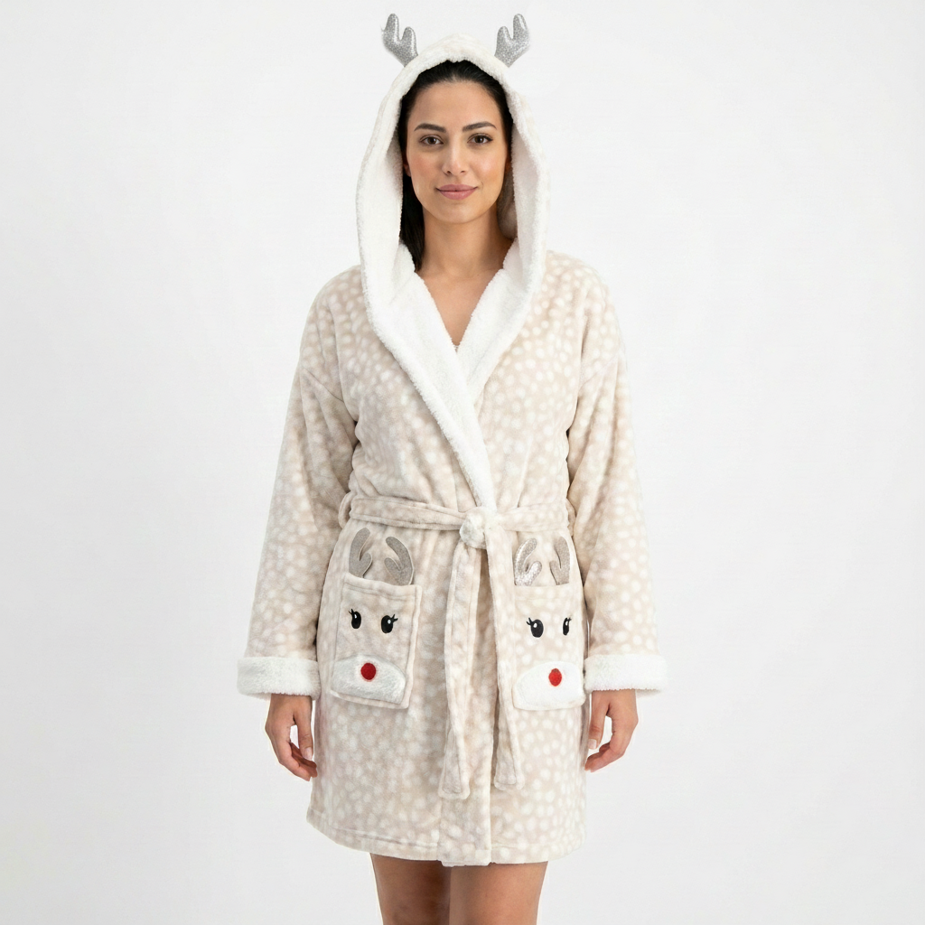 Reindeer روب حريمى بكابيشو