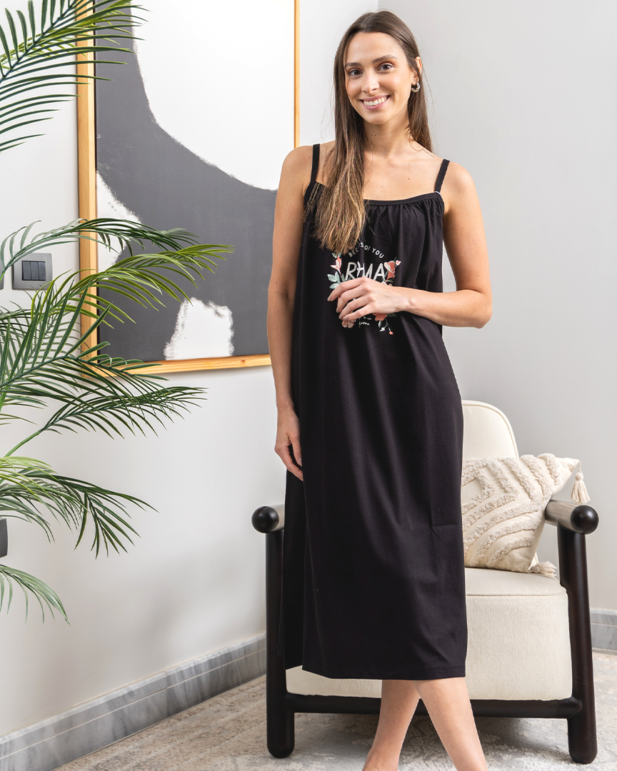 Suspender women's night shirt