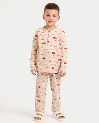 بيجاما أولادي بزراير مغامرات السيارات