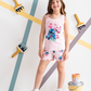 Girls' pajamas, cut shorts, stitch