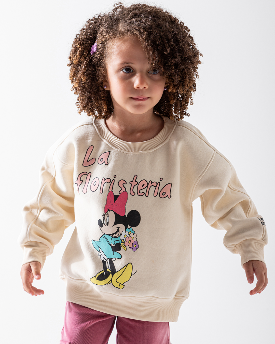 MARVY Minnie La Floristeria Cream Sweatshirt