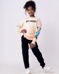 Minnie and Daisy بيجامه بناتي رواند ميلتون 2 طابعه قصات في  والكمر  + طباعه بنطلون