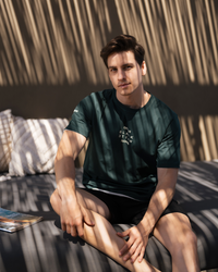 Black White half sleeve men's pajamas