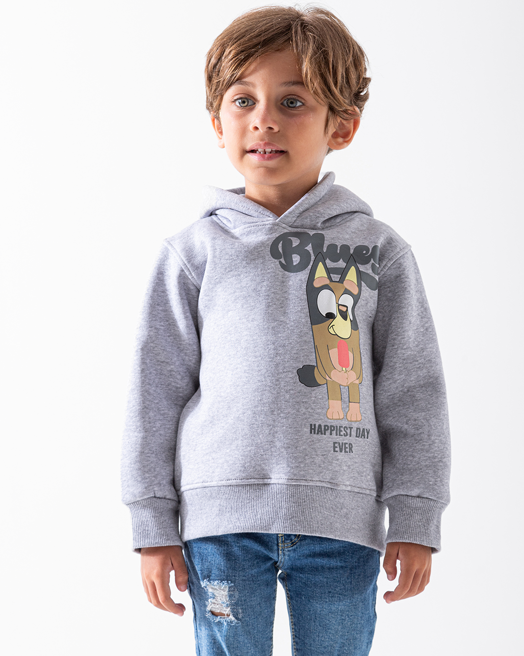 MARVY Blue Happiest Day سويت شيرت شانيه