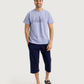 Men's half-sleeved pajamas with capri pants