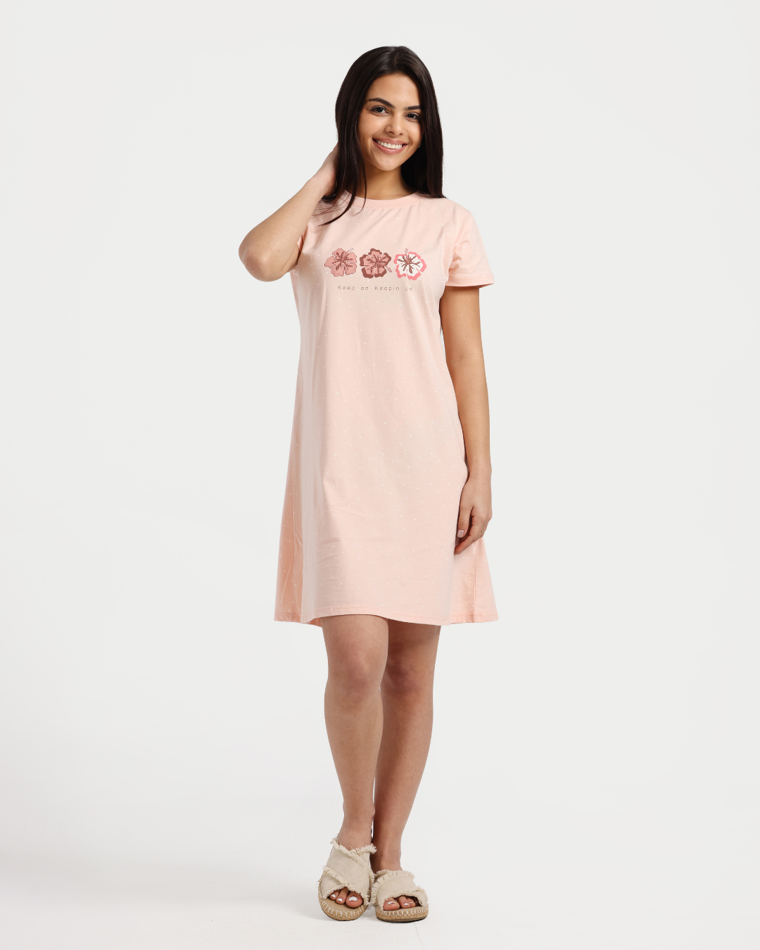 قميص قطن ورود الصيف